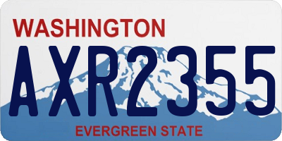 WA license plate AXR2355