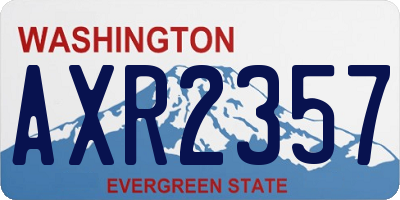 WA license plate AXR2357