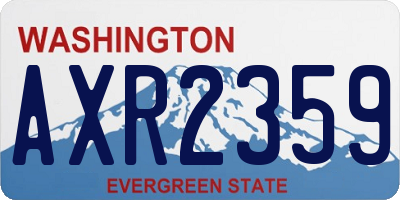 WA license plate AXR2359