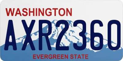 WA license plate AXR2360