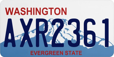WA license plate AXR2361