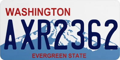 WA license plate AXR2362
