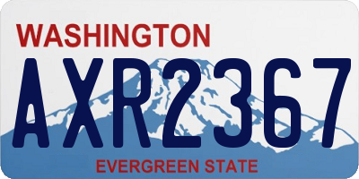 WA license plate AXR2367