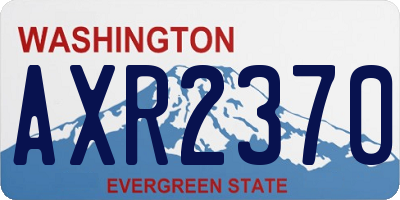 WA license plate AXR2370
