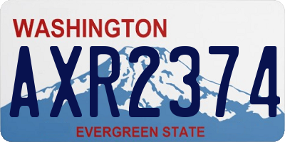 WA license plate AXR2374