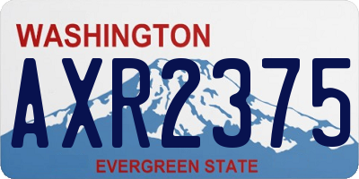 WA license plate AXR2375