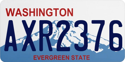 WA license plate AXR2376