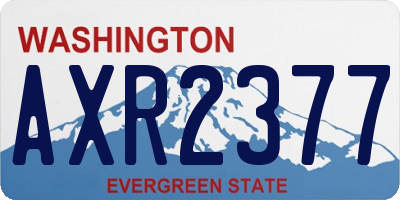 WA license plate AXR2377