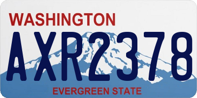 WA license plate AXR2378