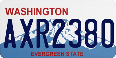 WA license plate AXR2380