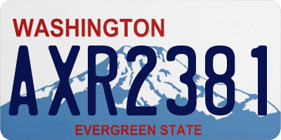 WA license plate AXR2381