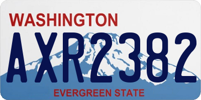 WA license plate AXR2382