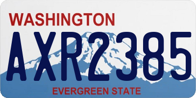 WA license plate AXR2385