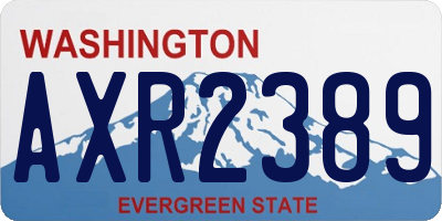 WA license plate AXR2389
