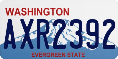 WA license plate AXR2392