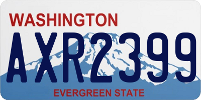 WA license plate AXR2399
