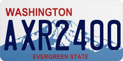 WA license plate AXR2400