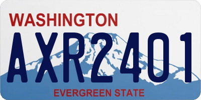 WA license plate AXR2401