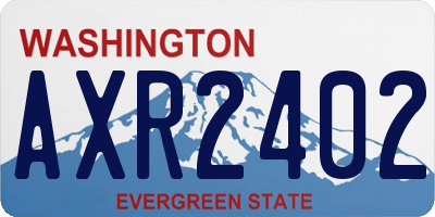 WA license plate AXR2402