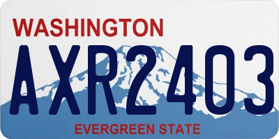 WA license plate AXR2403