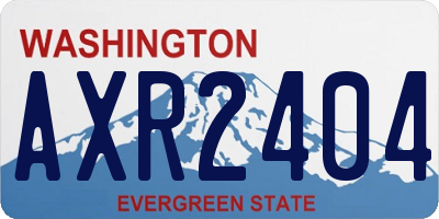 WA license plate AXR2404