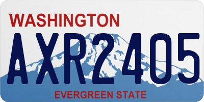 WA license plate AXR2405