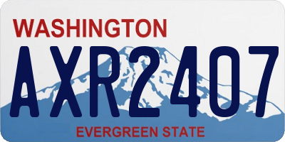 WA license plate AXR2407