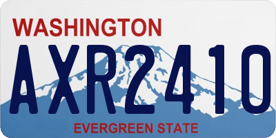 WA license plate AXR2410