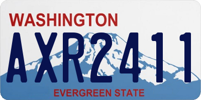 WA license plate AXR2411