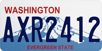 WA license plate AXR2412