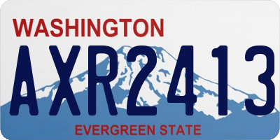 WA license plate AXR2413