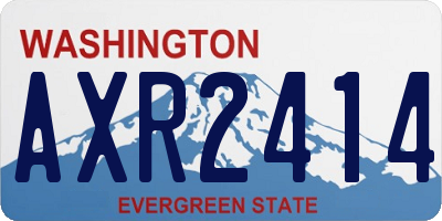 WA license plate AXR2414