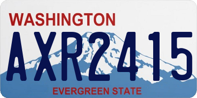 WA license plate AXR2415