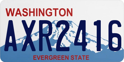WA license plate AXR2416
