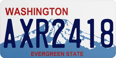 WA license plate AXR2418