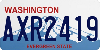 WA license plate AXR2419