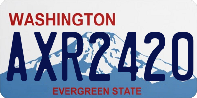 WA license plate AXR2420