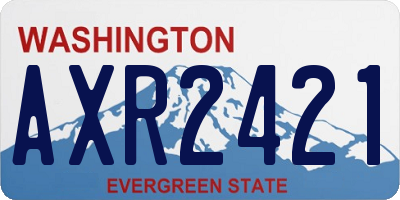 WA license plate AXR2421