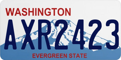 WA license plate AXR2423