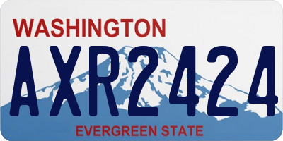 WA license plate AXR2424