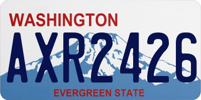 WA license plate AXR2426
