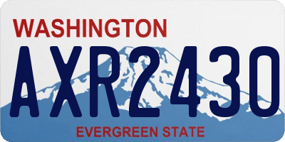 WA license plate AXR2430