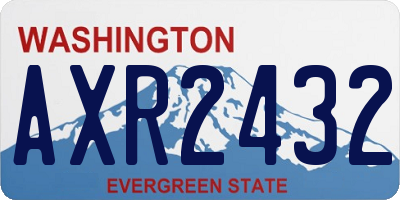 WA license plate AXR2432