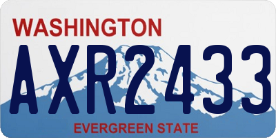 WA license plate AXR2433