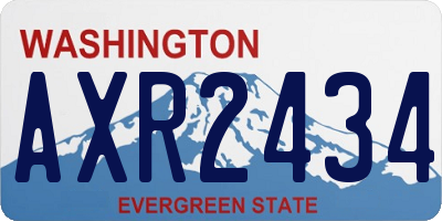 WA license plate AXR2434