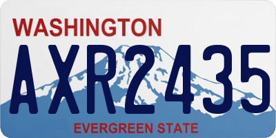 WA license plate AXR2435