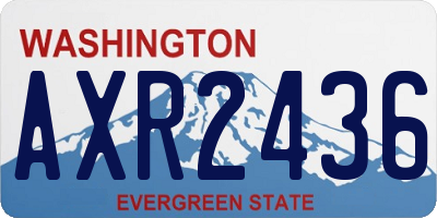 WA license plate AXR2436
