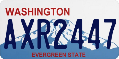 WA license plate AXR2447