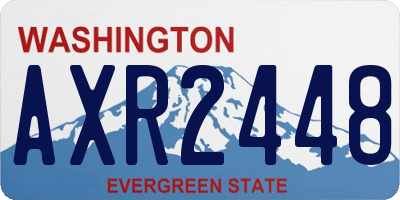 WA license plate AXR2448