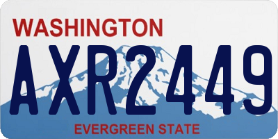 WA license plate AXR2449